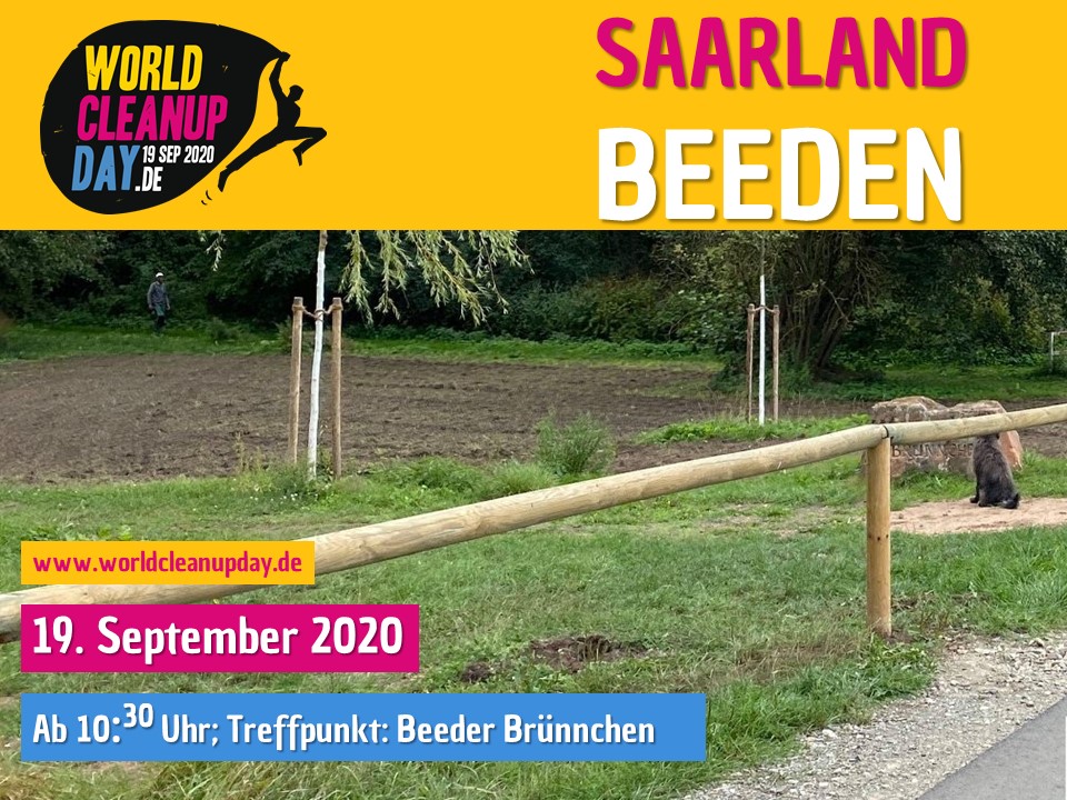 World Cleanup Day auf der Blumenblühwiese Beeden (Saarland)