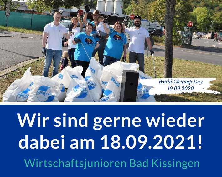 World Cleanup Day: Die Wirtschaftsjunioren Bad Kissingen sammeln mit! (Bayern)