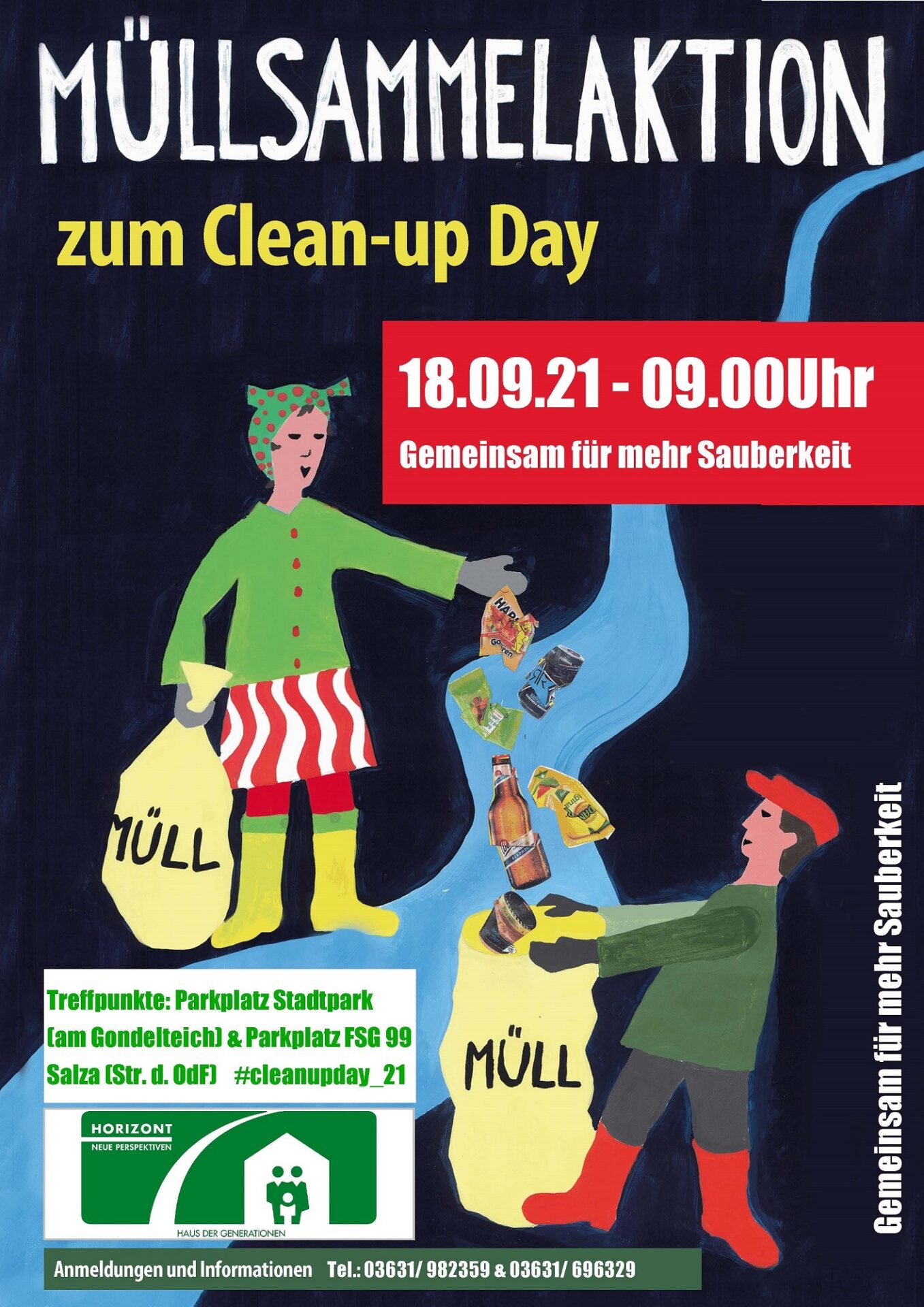 Müllsammelaktion #2 Nordhausen zum World Cleanup Day 21 (Thüringen)