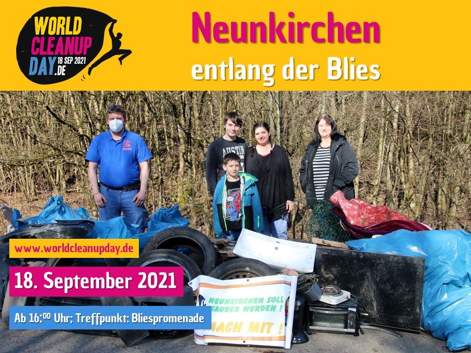 World Cleanup Day entlang der Blies - Neunkirchen - (Saarland)