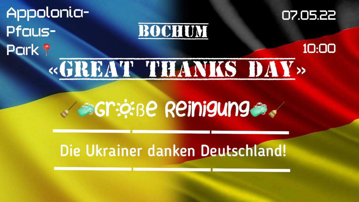 #GreatThanksDay – Ukrainian Refugees say „Thank you“ to Bochum