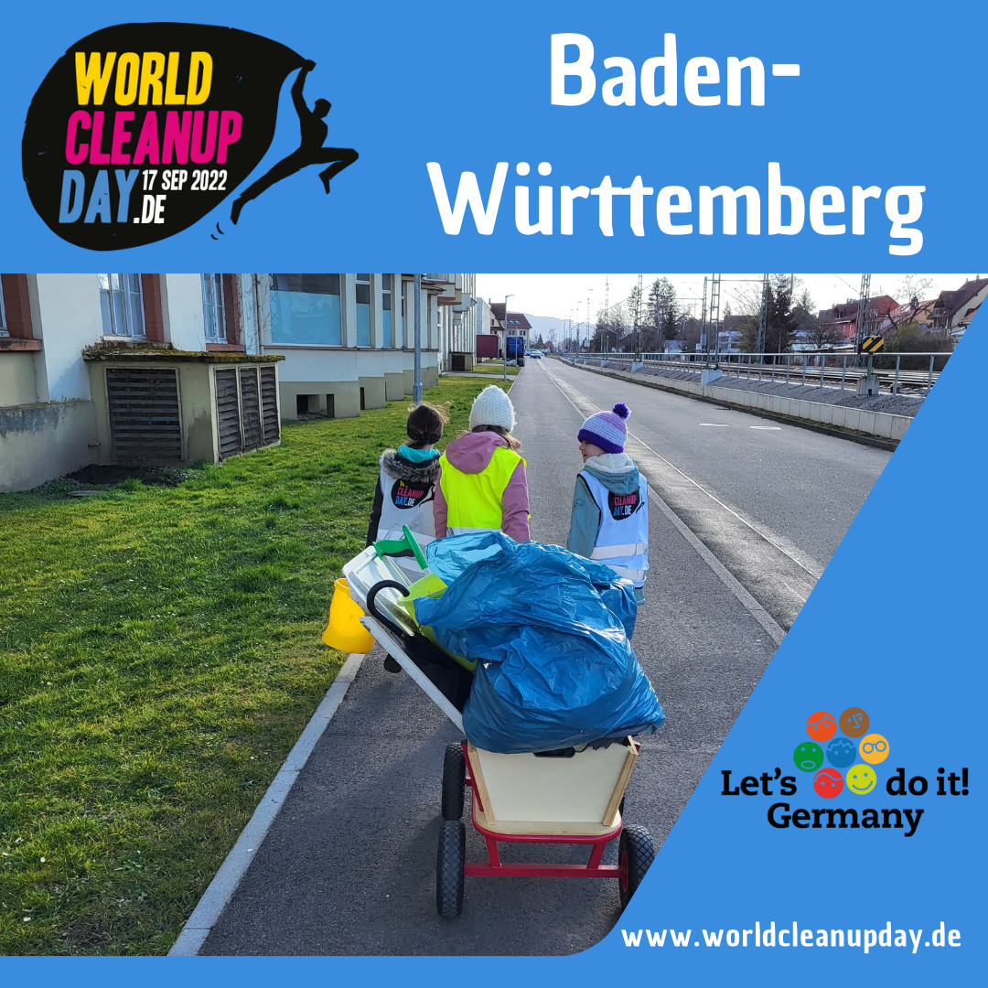 Aktion mit Let´s Putz zum World Cleanup Day (Baden-Württemberg)