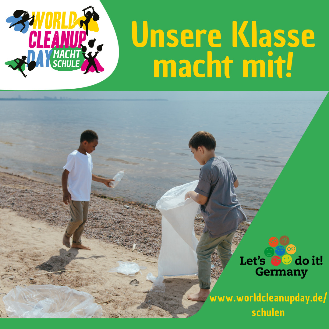 Müllsammelaktion Kalkbergschule (Sachsen)