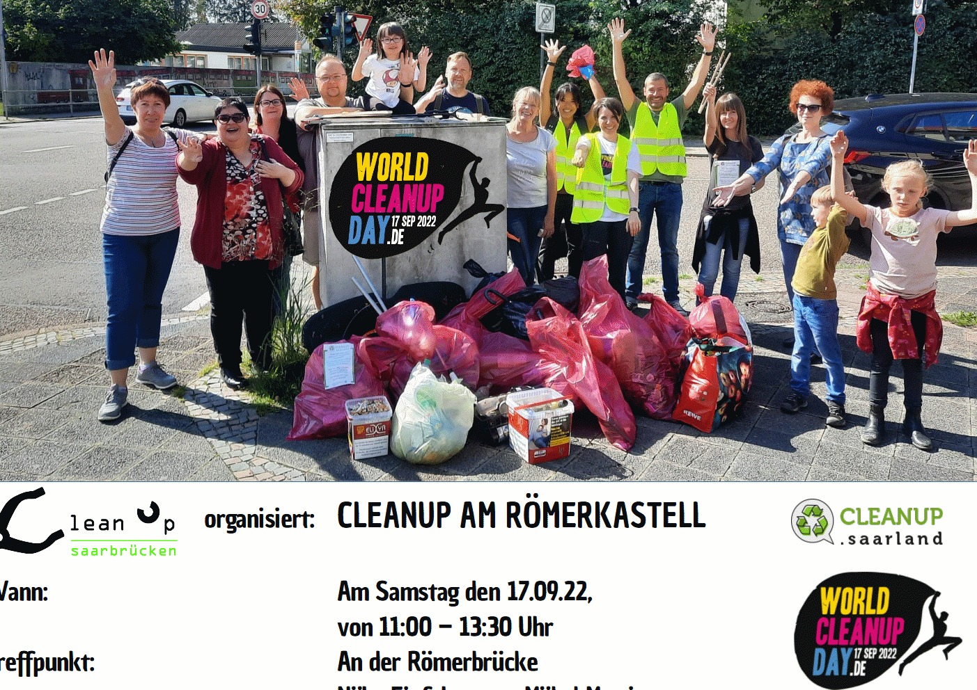 Saubermach-Aktion der CleanUp-Gruppe Saarbrücken (Saarland)