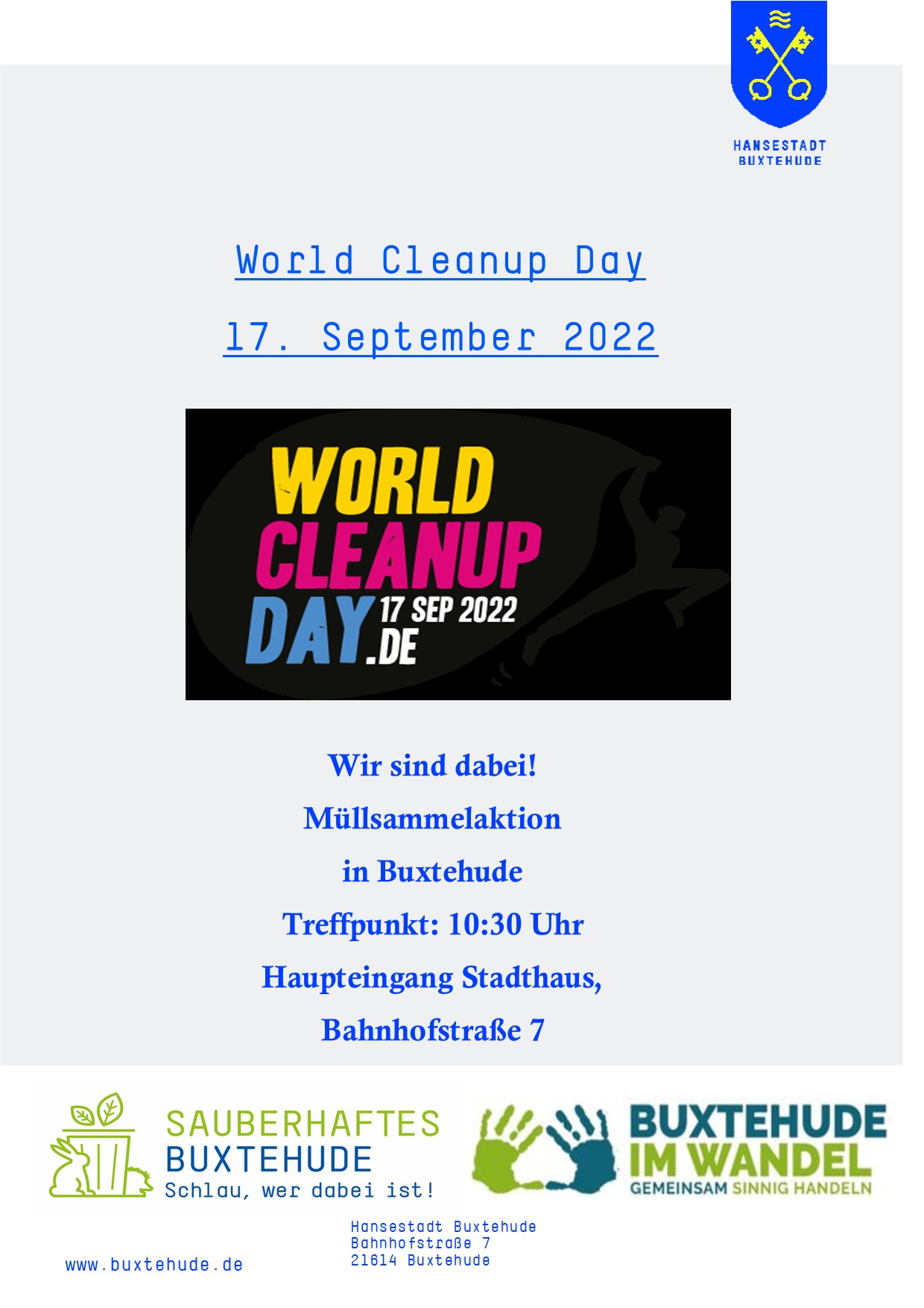 Müllsammelaktion zum World Cleanup Day (Niedersachsen)