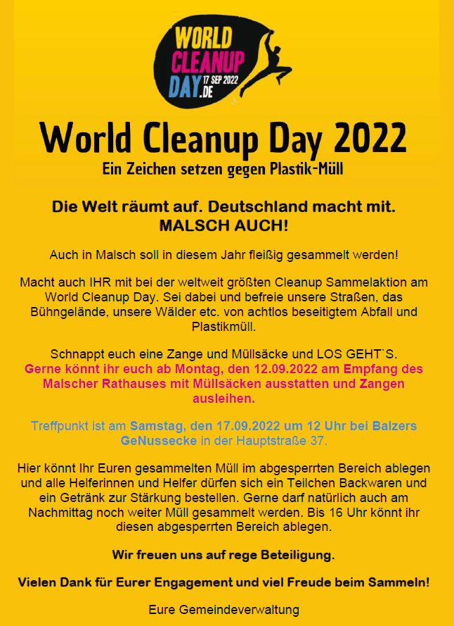 World Cleanup Day 2022 in Malsch - (Baden-Württemberg)
