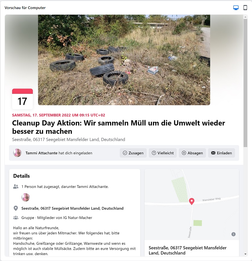 World Cleanup Day, Seegebiet Mansfelder Land (Sachsen-Anhalt)