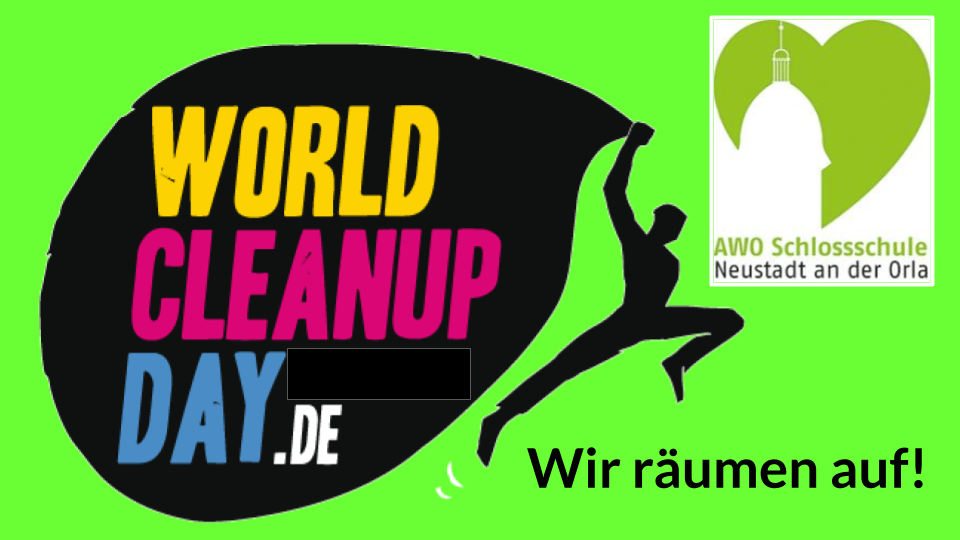 Klasse 4 der AWO Schlossschule Neustadt an der Orla sammelt Müll (World CleanUp macht Schule)!
