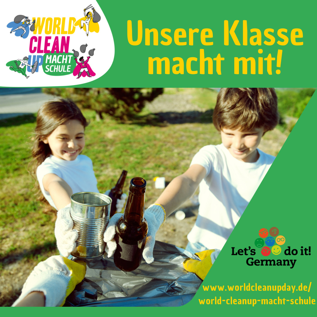 Müllsammelaktion der Grundschule Offenhausen (Bayern)