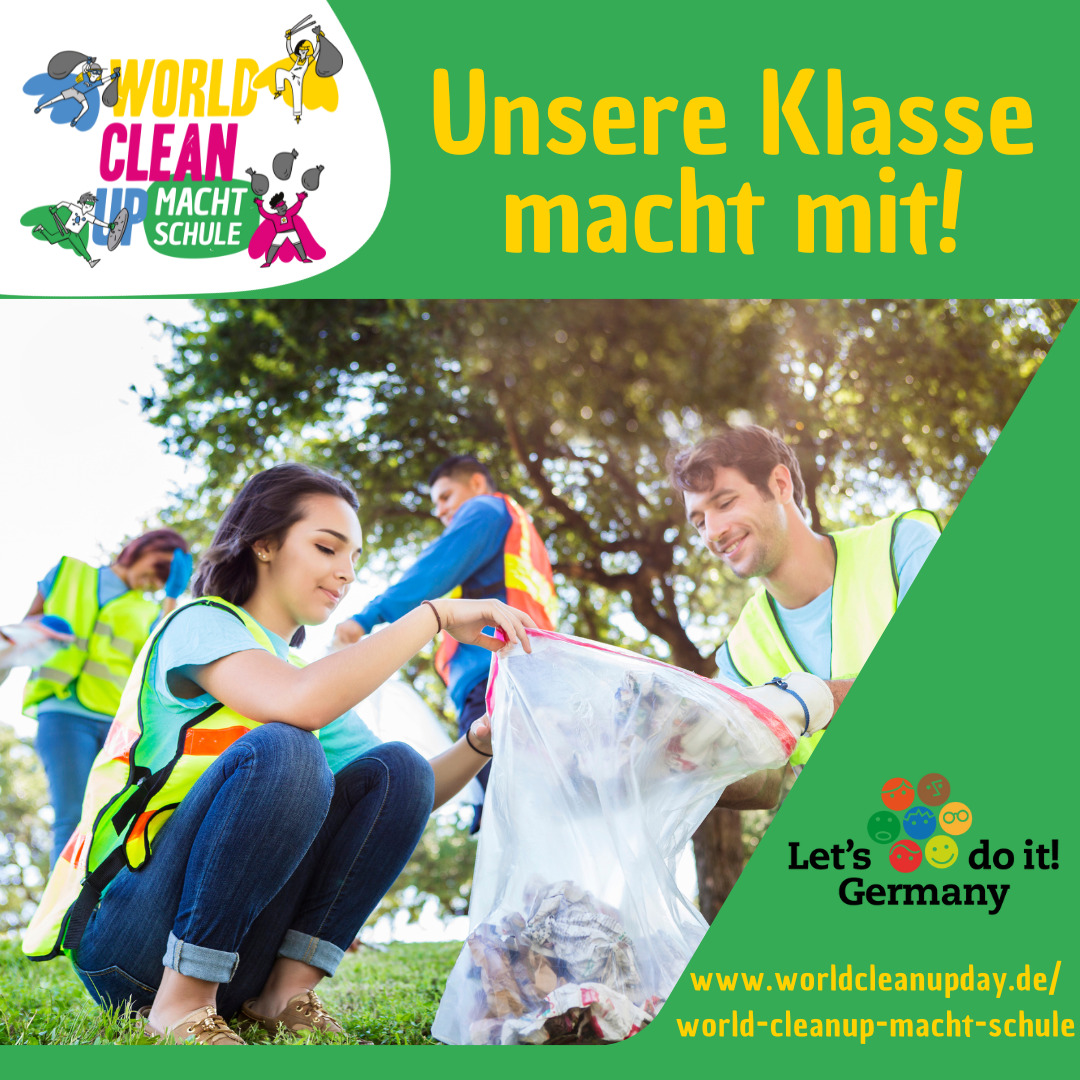 Müllsammelaktion in Löbau (Sachsen)