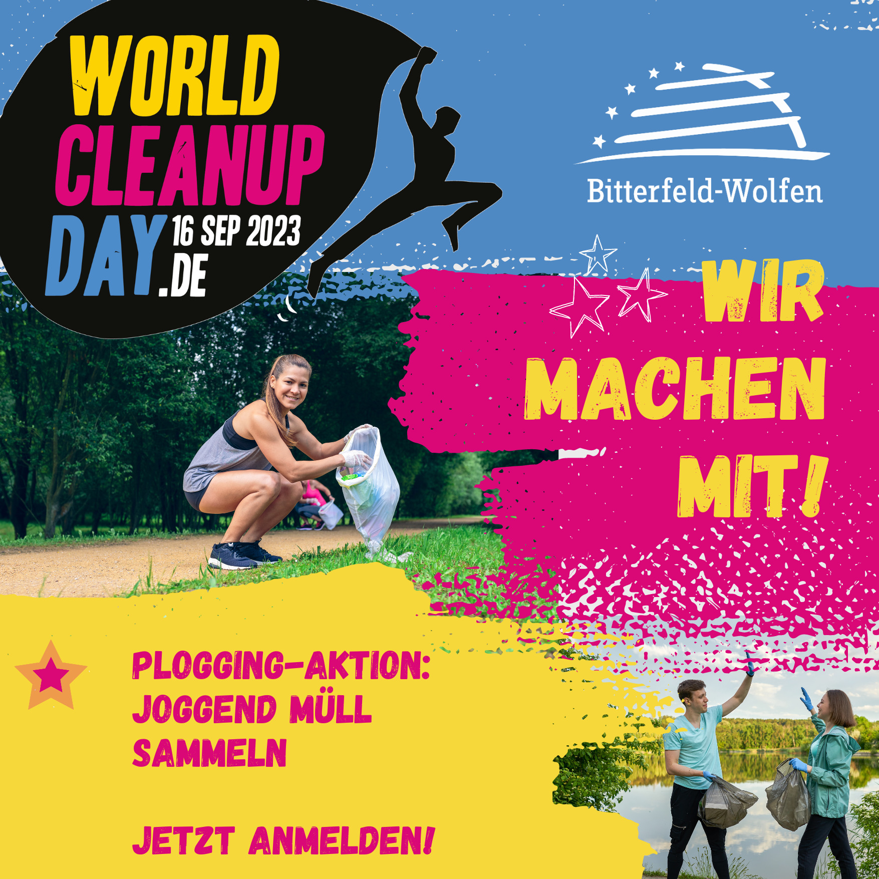 World CleanUp Day 2023: Sternen-Plogging nach Bitterfeld (Sachsen-Anhalt)