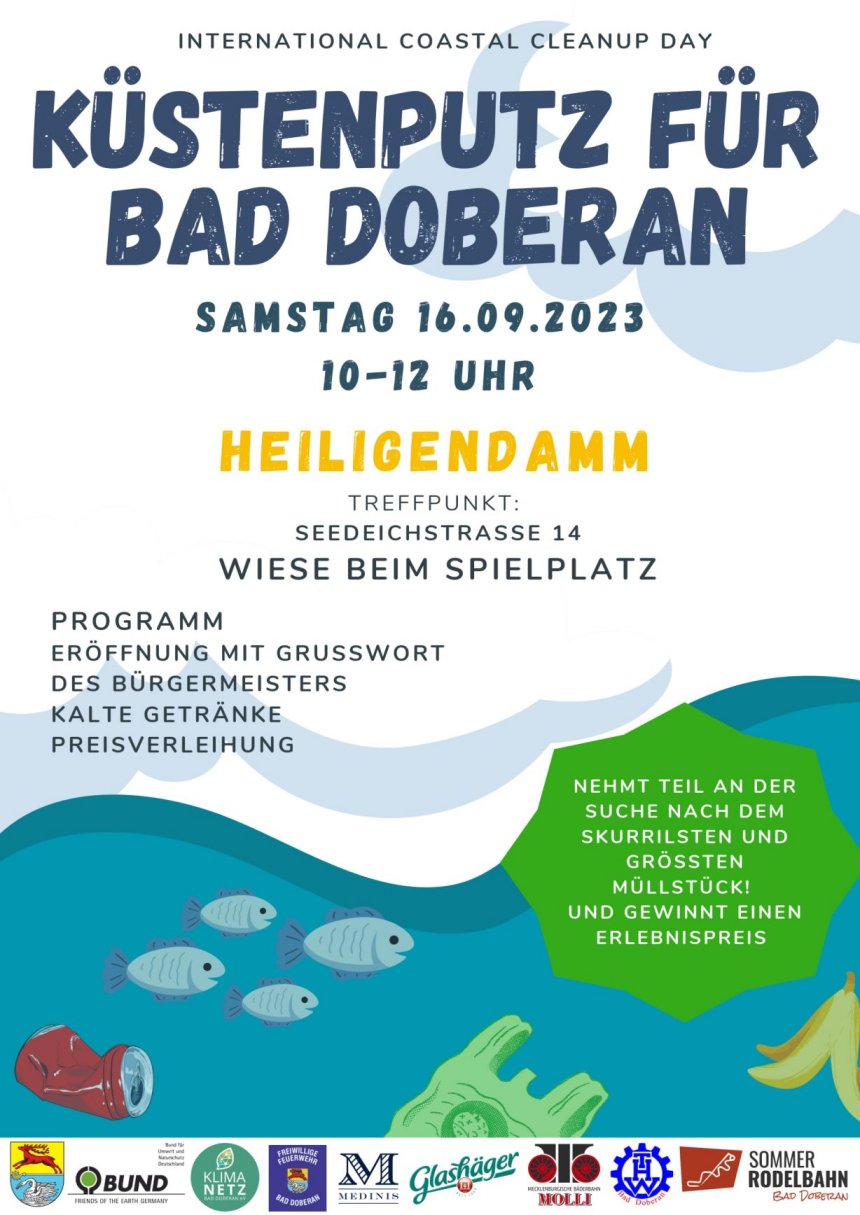 Küstenputztag für Bad Doberan am Cleanup Day (Mecklenburg-Vorpommern)