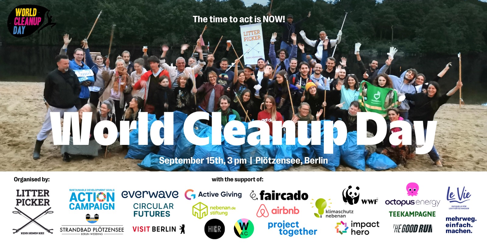 World Cleanup Party @Plötzensee – Pack mit an und feier mit uns! (Berlin)