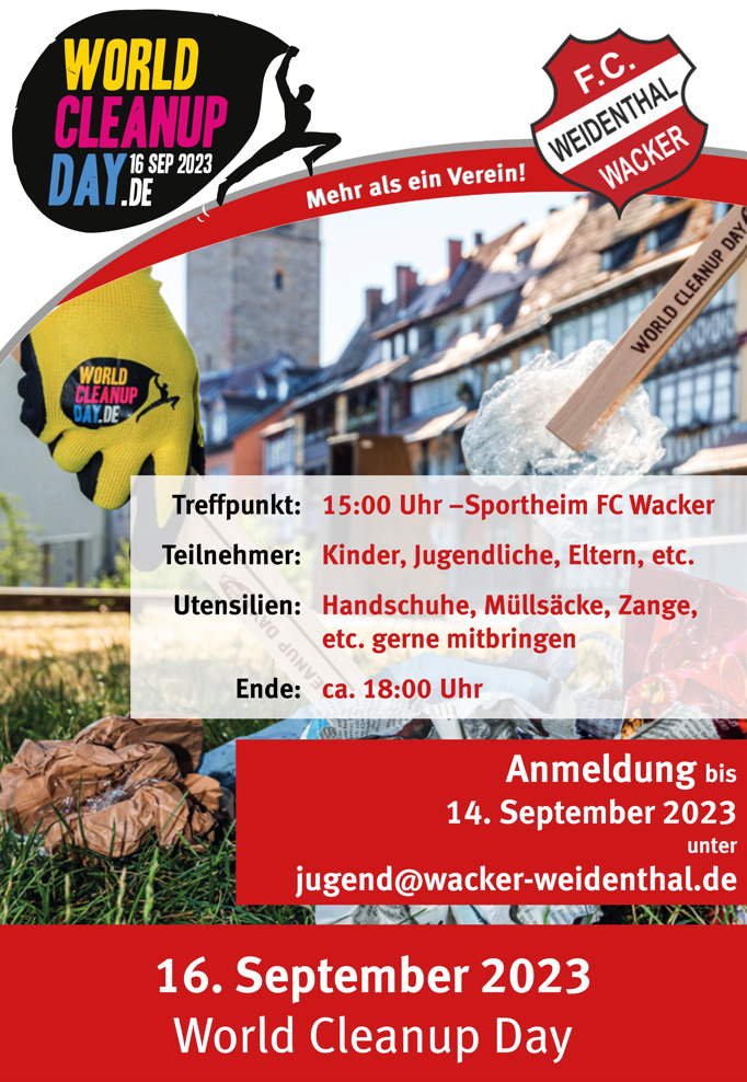 World Cleanup Day - Jugendevent (Rheinland-Pfalz)