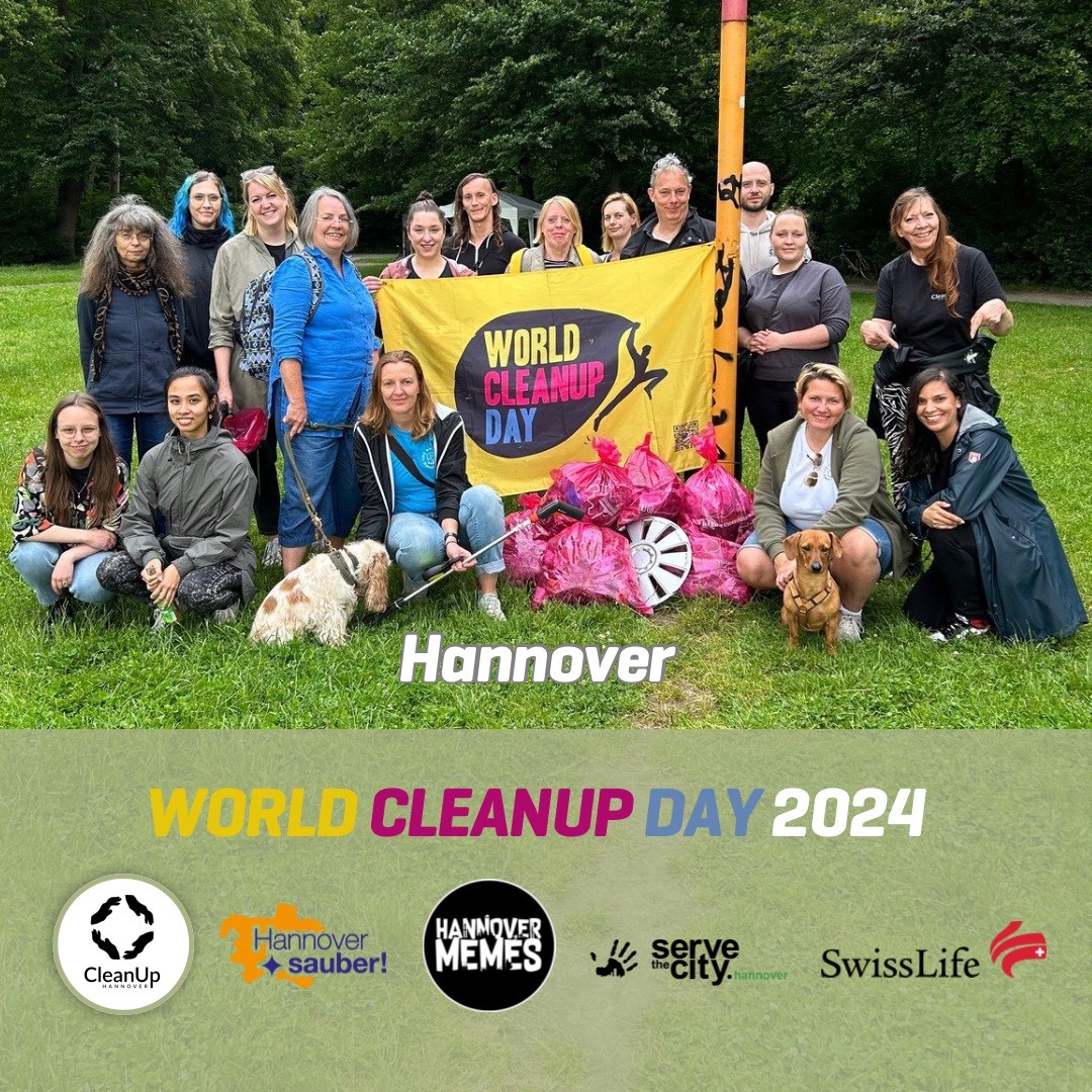 CleanUp Hannover mit Hannover Memes, Hannover sauber! und Serve the City Hannover e.V. am Peter-Fechter-Ufer