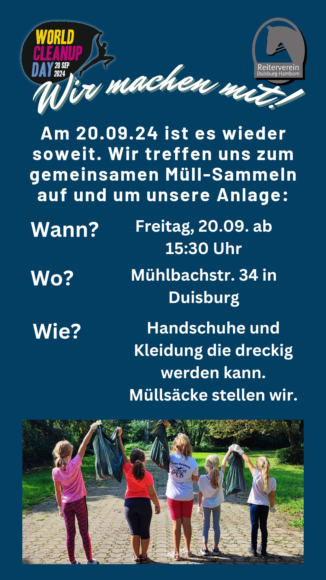 World Cleanup Day auf unserem Vereinsgelände (NRW)