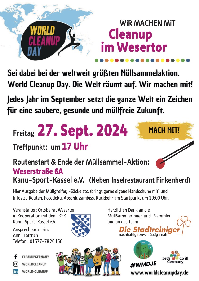 Cleanup / Müllsammelaktion im Wesertor (Hessen)