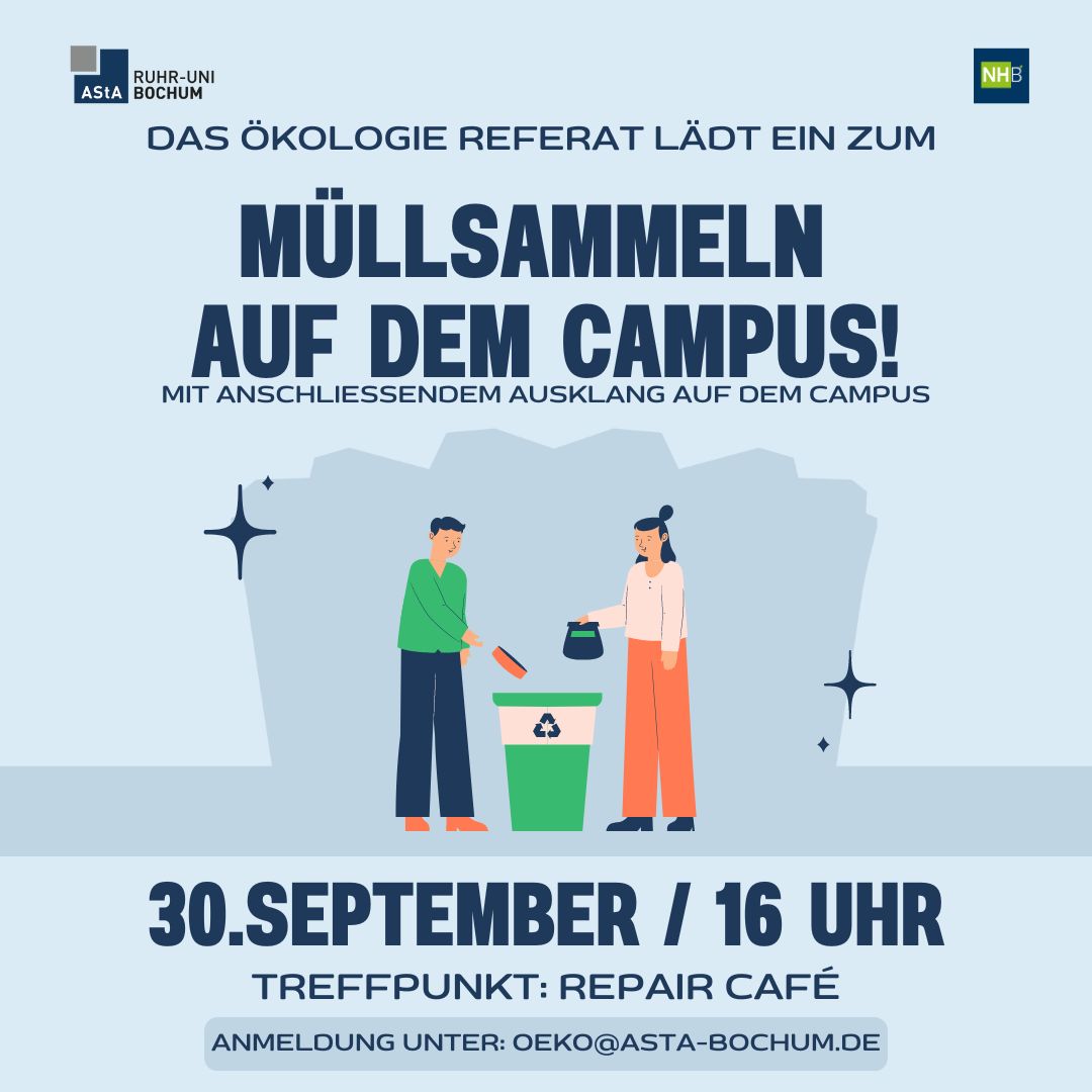 Müllsammeln auf dem Campus (NRW)