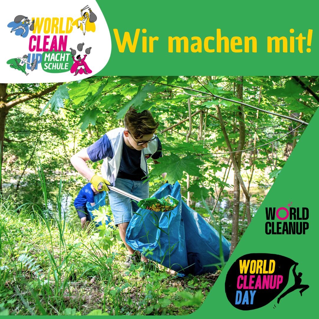 Pestalozzi Mittelschule Würzburg macht mit: World Cleanup Day (Bayern)