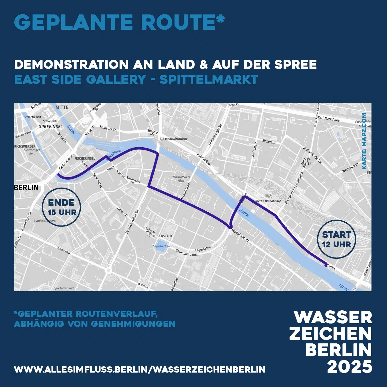 WasserZeichenBerlin 2025 Demo zum Weltwassertag am 22. März 2025